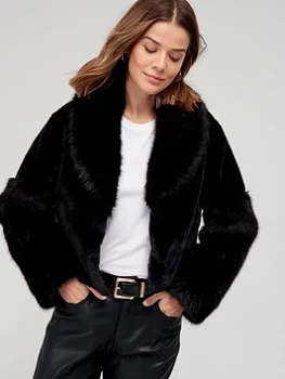 Image of Hugo Boss Faux Fur Coat Black Size S Women