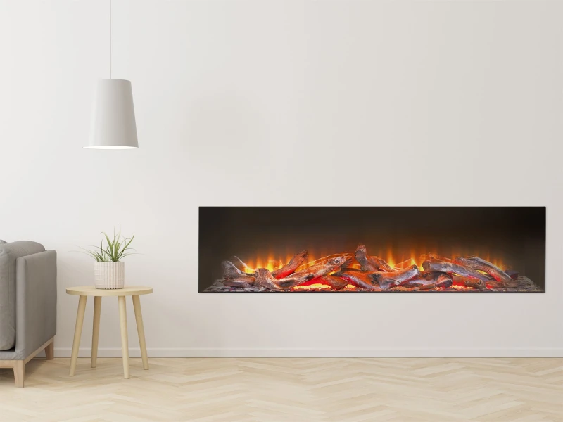 Image of Acantha Fires & Fireplaces Ignis 1500 Fully Inset Media Wall Electric Fire in Black Unisex