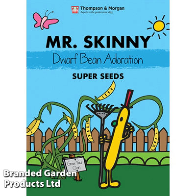Image of Thompson & Morgan Mr. Men Little Miss Dwarf French Bean 'adoration' - 1 Packet (25 Seeds)