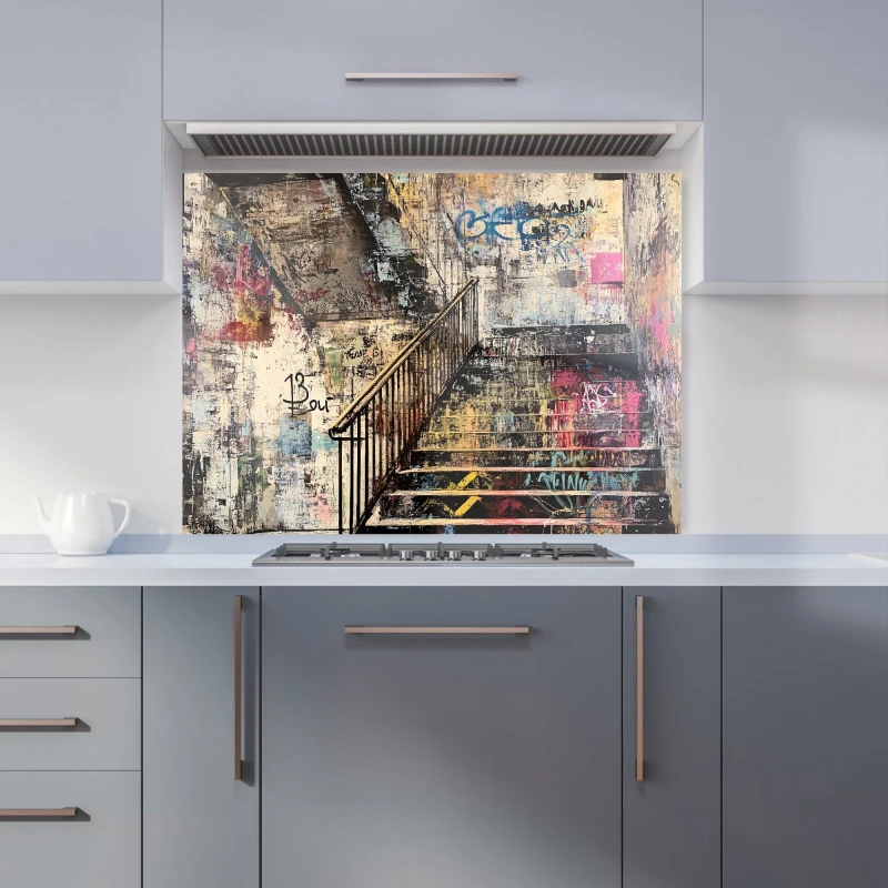 Image of Designer Kitchen Splashbacks Jasper Reed: 00026 Kitchen Splashback Size: 600mm x 750mm Multicolor Unisex 600mm x 750mm