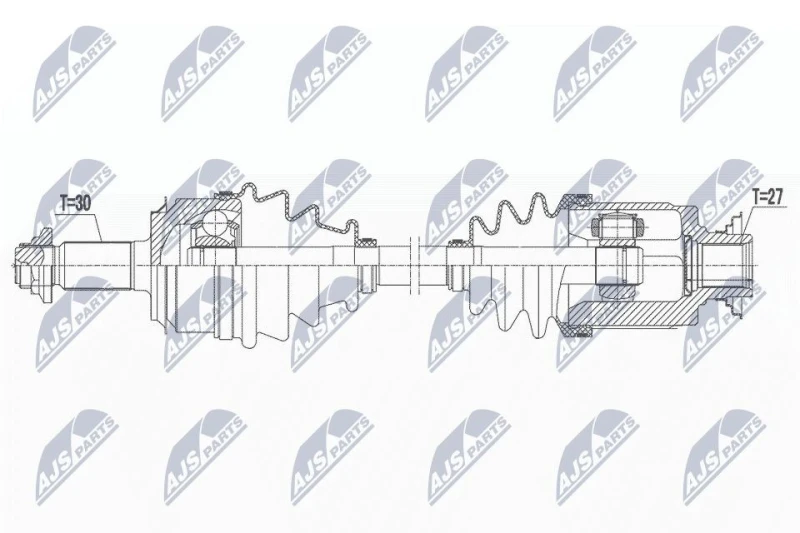 Image of NTY NPW-HD-096 Drive shaft Automatic Transmission, Front Axle Right Drive Shaft (13)