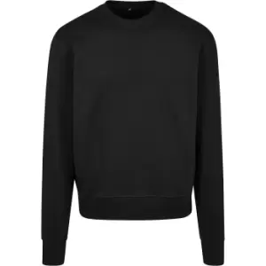 Image of Build Your Brand Unisex Adults Premium Oversize Crew Neck Sweatshirt (M) (Black)