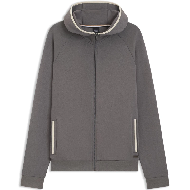 Image of Boss Sense Hooded Jacket 10265882 0 Zip Hoodies S Grey 53237202350