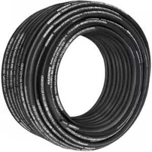 image of VEVOR Hydraulic Hose 328 Feet Rubber Hydraulic Hoses with 2 High-Tensile Steel Wire Braid, Inner Diameter 3/8 Inch, 5000 PSI Max, Bulk Hydraulic Hose