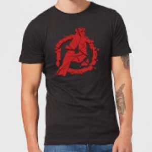Image of Avengers Endgame Shattered Logo Mens T-Shirt - Black