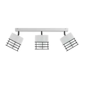 image of Ohio Ceiling Spotlight Bar White, Black, 60cm, 3x E27