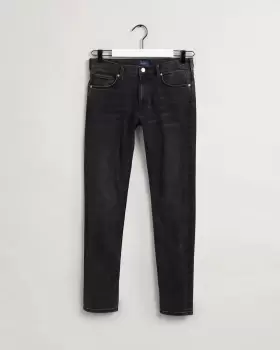 image of GANT Teens Teen Boys Slim Fit Jeans (146/152) Black