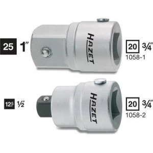 Image of Hazet 1058-2 Bit adapter Drive (screwdriver) 3/4 (20 mm) Downforce 1/2 (12.5 mm) 52.3mm