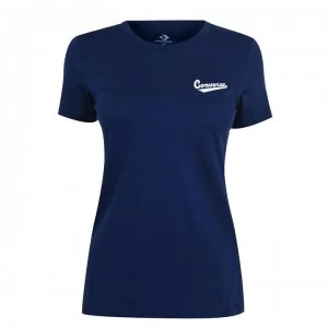 image of Converse Nova Small Logo T Shirt Ladies - Obsidian 426