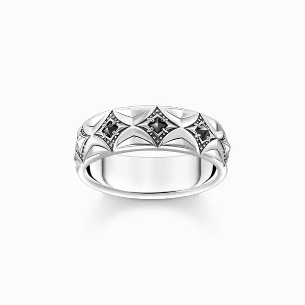 image of Thomas Sabo Sterling Silver Sterling Silver Rhombus Pattern Zirconia B