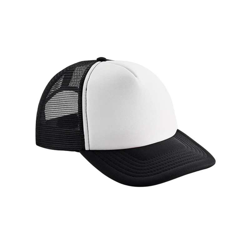 Image of Beechfield Womens Vintage Snapback Trucker Cap in True Black True Black Female One Size