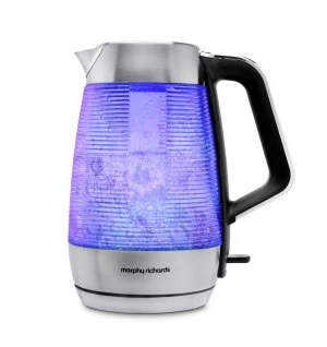 image of Morphy Richards Vetro 108010 1.5L Illuminated Glass Kettle