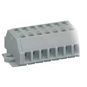 Image of WAGO 261-112 12-way 2 Conductor Fixing Flanges Terminal Strip Grey...