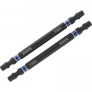 Image of Irwin Double Ended Impact Torx Screwdriver Bit T30 100mm Pack of 2
