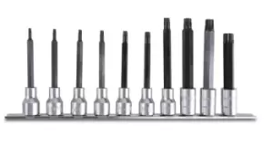 image of Beta Tools 920TX/L-SB10 10pc 1/2" Dr Long Series Torx Bit Socket Driver Set