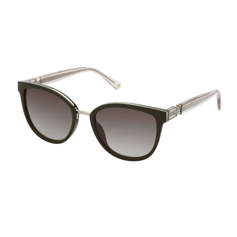 Image of Nina Ricci Womens SNR3585406WT Wayfarer Sunglasses in Brown Brown Female One Size