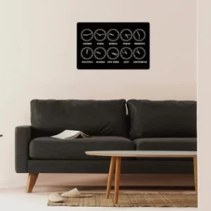 Image of Ten3 Black Decorative Wooden Wall Clock