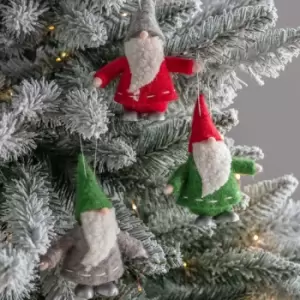Image of Crossland Grove Newark Assorted Nordic Santas (set of 3) 80x40x140mm