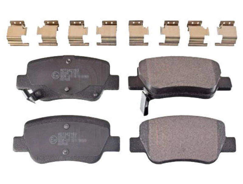 Image of Blue PRINT ADT342183 Brake pad set Rear Axle, with acoustic wear warning, with fastening material Brake Pad Set,disc brake (402)