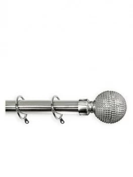 Image of Studded Ball Finial Extendable Curtain Pole