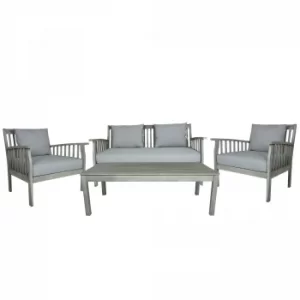 image of Acacia Washed Wood Lounge Set Washed White