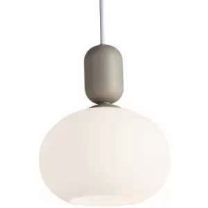 Image of Nordlux Notti Dome Pendant Ceiling Light Grey, E27