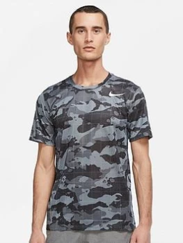 Image of Nike Train Dri-FIT Legend Camo All Over T-Shirt - Grey, Size L, Men