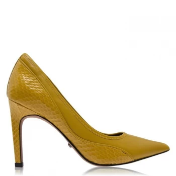 Image of Reiss Maddy Court Shoe - Black Snake
