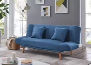 Image of Hamilton Fabric Sofa Bed With Matching Scatter Cushions and Wooden Legs