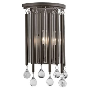 Image of 2 Light Indoor Wall Light Espresso, E14