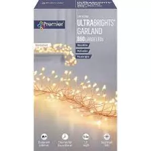 Image of 288 White LED Garland Cluster string light