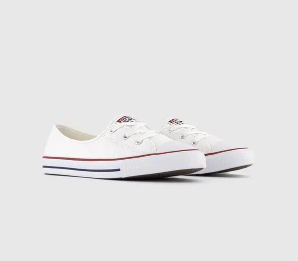 image of Converse Womens Unisex Ctas Ballet Lace White, Red And Blue Canvas Sneakers, 6