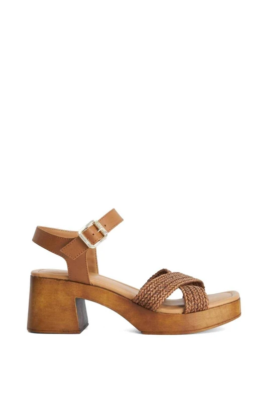 Image of Dune London Womens 'Janko' Sandals in Brown Size: 6 Brown Female 6
