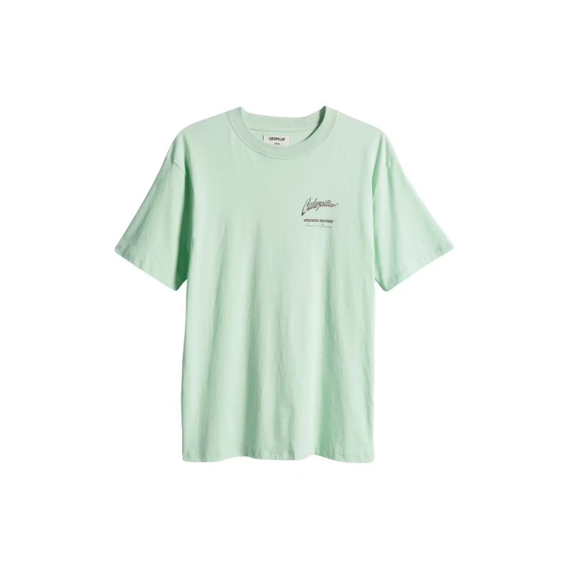 Image of Caterpillar T-Shirt Caterpillar Waves Vert Unisex XS