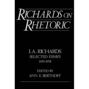 Image of Richards on Rhetoric by I. A Richards