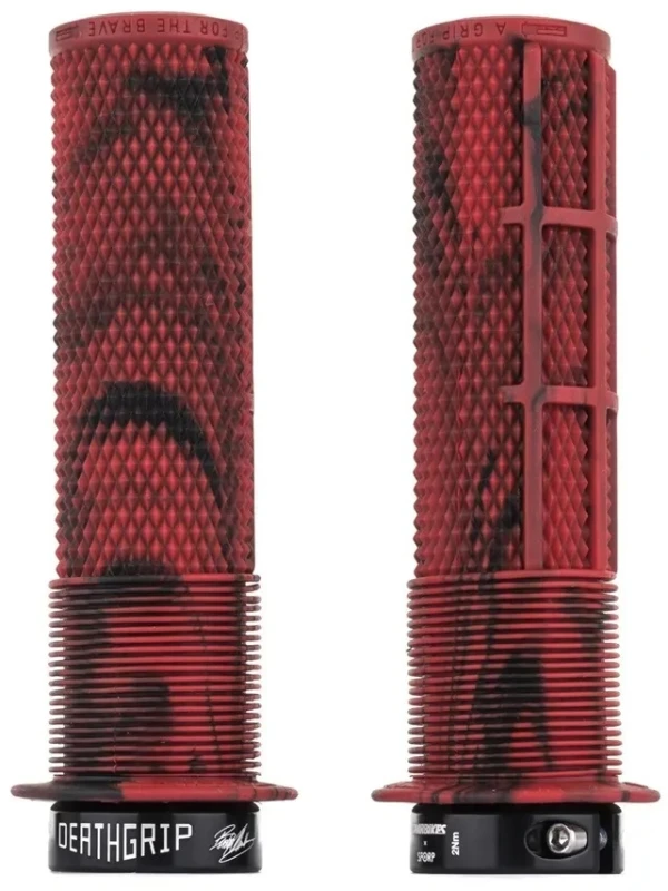 Image of DMR BRENDOG DeathGrip With Flange THIN Marble Red - Cycles UK