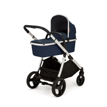 Image of Ickle Bubba Eclipse 2 In 1 Carrycot & Pushchair - Chrome / Midnight Blue / Black