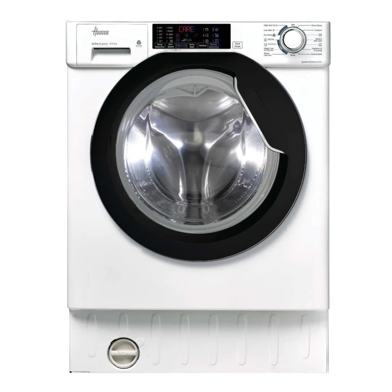 Image of Hoover H-WASH&DRY 300 PRO HBDS 4854DMB5-80 Integrated 8KG / 5Kg Washer Dryer with 1400 rpm - White - D Rated [Wash&Dry], A Rated [Wash Only]