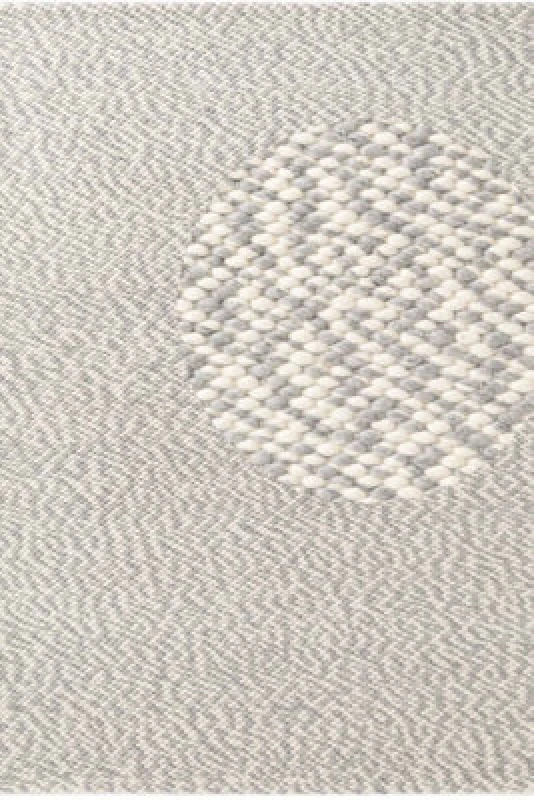 Image of The Rugs Lyon Handwoven Wool Beans Rug Living Room In Grey
