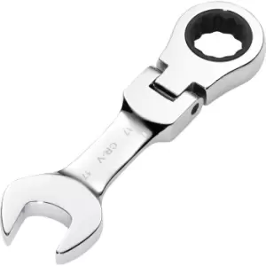 Image of Draper Hi-Torq Stubby Flexible Head Ratchet Combination Spanner 17mm
