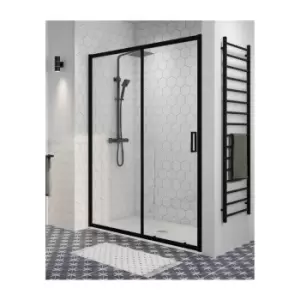 image of Black 1500mm Sliding Shower Door - Pavo