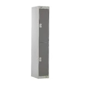 image of Two Compartment Locker D450mm Dark Grey Door MC00045