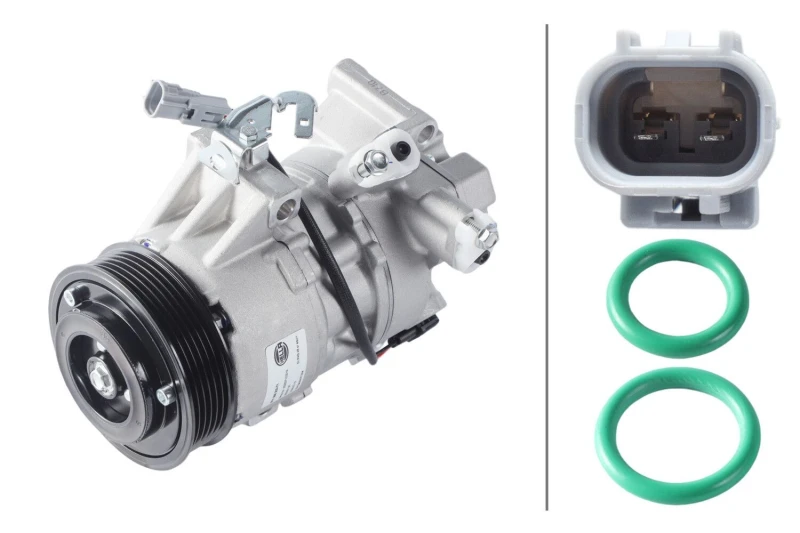 Image of HELLA Air conditioning compressor HELLA 8FK 366 200-711
