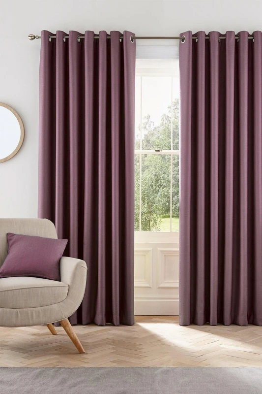 Image of Helena Springfield Helena Springfield 'Eden' Woven Lined Curtains in Purple Size: 167cm width x 137cm drop Purple 167cm width x 137cm drop Unisex 50