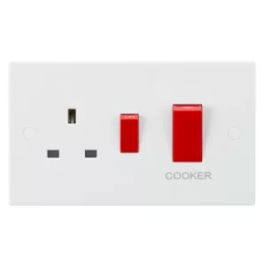 Image of KnightsBridge 45A DP Cooker Switch and 13A Socket