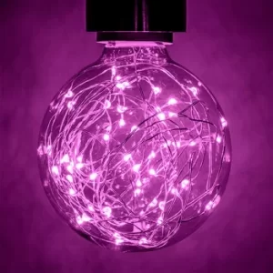Image of Prolite Globe LED Light Bulb G95 B22 1.7W Magenta