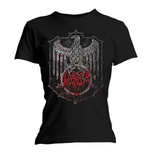 Image of Slayer - Bloody Shield Womens Large T-Shirt - Black