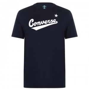 Image of Converse Nova Logo T Shirt - Navy