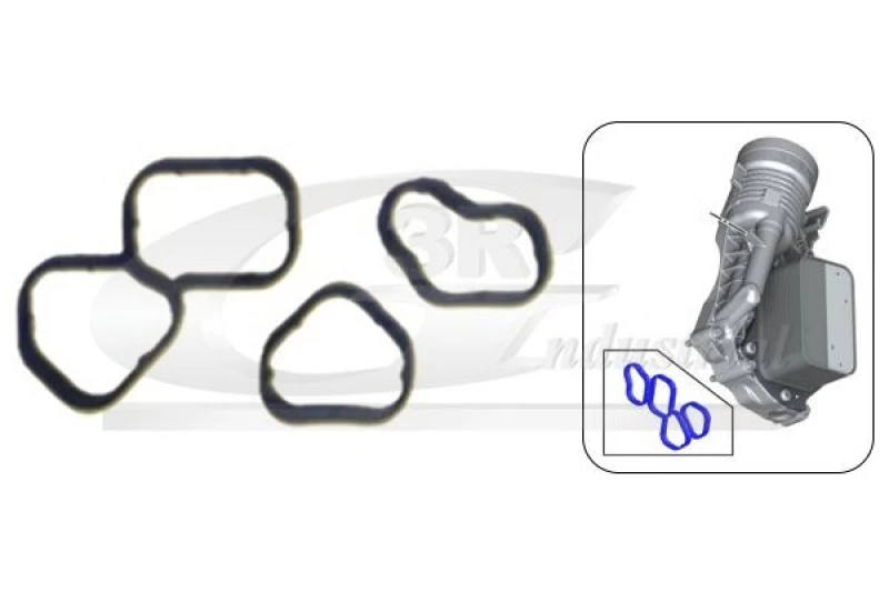 Image of 3RG Gasket Set, oil cooler 3RG 76104