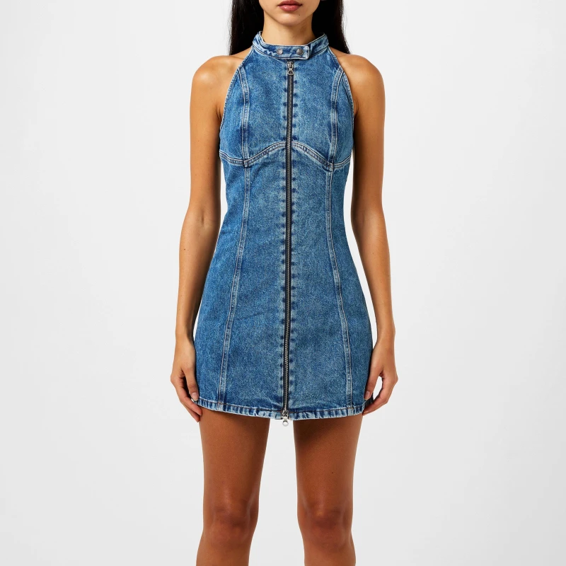 Image of Diesel De Lulu Short Dress Denim female 8